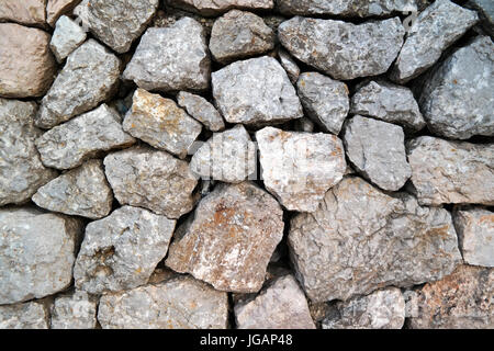 Gemauerte Wand kein Zement II Stockfoto