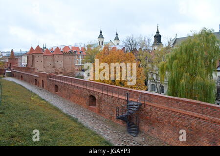 Innenansicht des Warschauer Barbican in Warschau, Polen Stockfoto