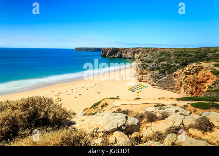 Beliche Strand neben Sagres, Kap St. Vincent, Algarve, Portugal Stockfoto