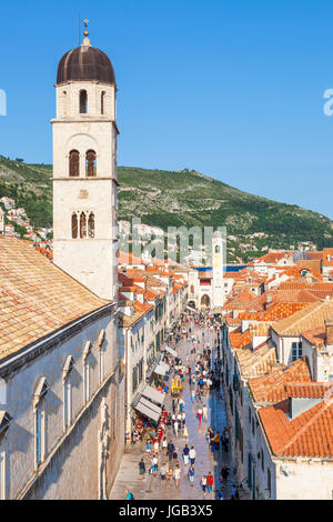 Kroatien-Dubrovnik-Kroatien-Dubrovnik Franziskanerkloster St. Erlöser Kirche Placa Hauptstraße Stradun Dubrovnik Altstadt Dubrovnik Stockfoto