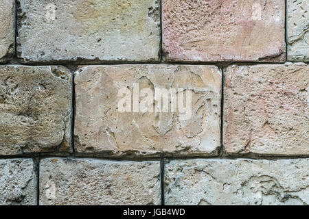 Fototexturen ein Alter Ziegel Wand beige Stockfoto