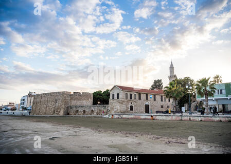 Schöne Sicht auf das Schloss in Larnaka, Zypern Stockfoto