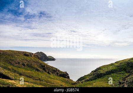 Wunderschöne Aussicht auf Trail nach Ponto Sao Lourenco, Madeira, Portugal Stockfoto