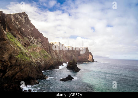 Wunderschöne Aussicht auf Trail nach Ponto Sao Lourenco, Madeira, Portugal Stockfoto