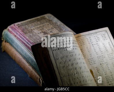 Rechtschreibung und Grammatik Buch von 1800 s Stockfoto