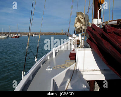 Rigel, alte Segelregatta, Binic Hafen in der Nähe von Saint-Brieuc, Côtes-d ' Armor, Bretagne, Bretagne, Frankreich Stockfoto