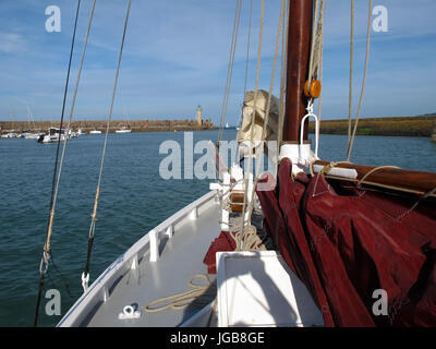 Rigel, alte Segelregatta, Binic Hafen in der Nähe von Saint-Brieuc, Côtes-d ' Armor, Bretagne, Bretagne, Frankreich Stockfoto