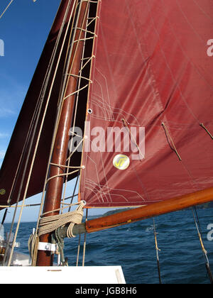 Rigel, alte Segelregatta, Binic Hafen in der Nähe von Saint-Brieuc, Côtes-d ' Armor, Bretagne, Bretagne, Frankreich Stockfoto