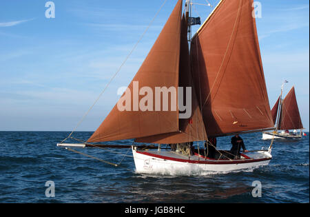 Alten Segelregatta, Binic Hafen in der Nähe von Saint-Brieuc, Côtes-d ' Armor, Bretagne, Bretagne, Frankreich Stockfoto