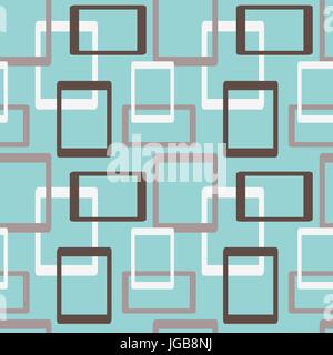 Abstrakte geometrische Quadrat und Rechteck nahtlose Vektor Muster Hintergrund Stock Vektor