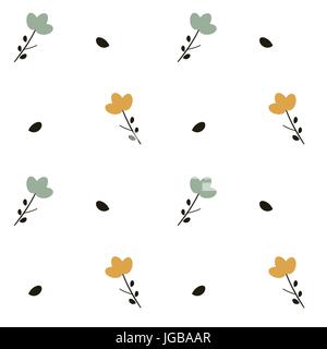 Süße Vintage Retro pastellfarbenen Blüten nahtlose Vektor Muster hintergrund abbildung Stock Vektor