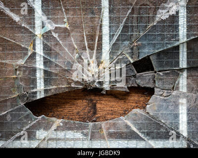 Gebrochene Fenster Stockfoto
