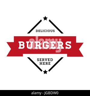 Burger Vintage Stempel retro Stock Vektor