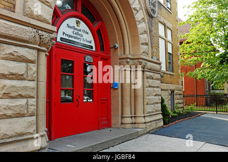 Charta die öffentlichen Northeast Ohio College Prepatory School im Stadtteil Tremont von Cleveland, Ohio, dient mehr als 400 Schüler in den Klassen k-12. Stockfoto