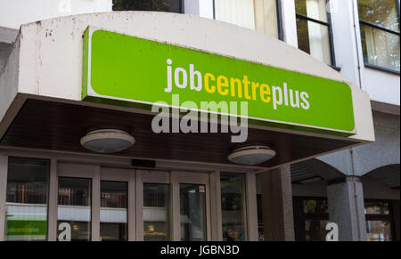 Job-Center Plus Ortseingangsschild, Kingston-Upon-Thames Stockfoto