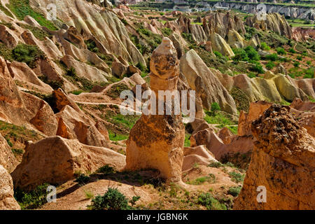 Rote Tal oder Rose Valley, Teil der Nationalpark Göreme in Kappadokien, Türkei. Stockfoto