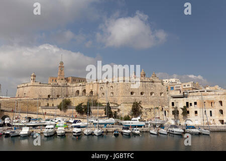 Fort San Michel bei Dockyard Creek, Senglea, die drei Städte, Malta Stockfoto
