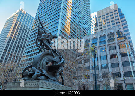 Das Mechanik-Denkmal in San Francisco, CA, USA Stockfoto