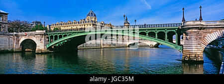 Brücke Pont Notre-Dame, Paris, Frankreich Stockfoto