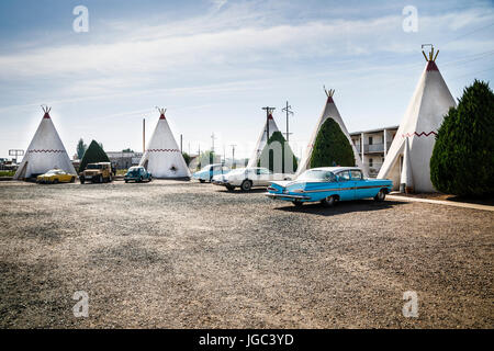 Wigwam Motel, Holbrook, historische Route 66, Navajo County, Arizona, USA Stockfoto