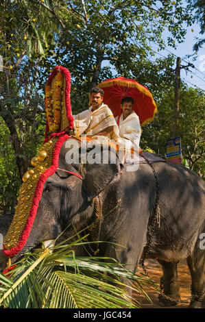 Elefanten Festival Varkala Kerala Indien Stockfoto