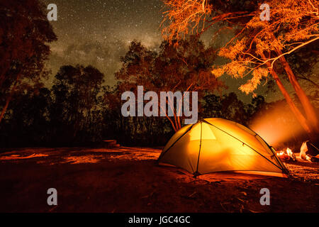 Camping in Australien Stockfoto