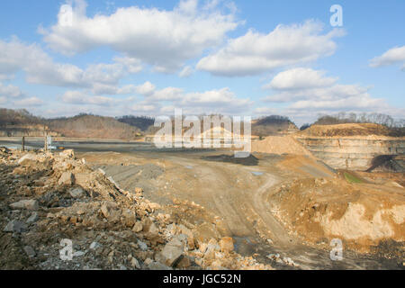 Eine Fläche mine im zentralen Appalachia, United States. Stockfoto