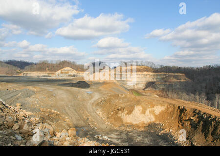 Eine Fläche mine im zentralen Appalachia, United States. Stockfoto