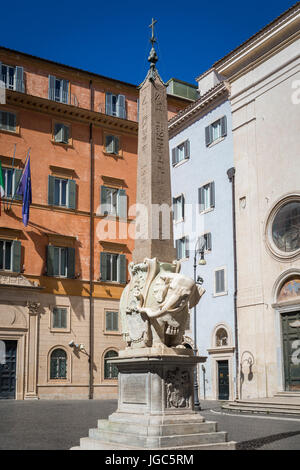 Berninis Elefant, Obelisk, Rom, Italien Stockfoto