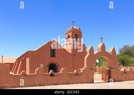 Kirche, San Pedro de Atacama, Chile, Südamerika Stockfoto