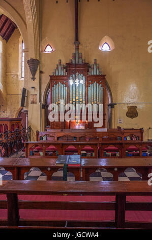 Orgel St.-Georgs-Kirche, Ooty, Tamil Nadu, Indien, Asien Stockfoto