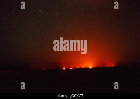 Lava-Felder, Hawaiʻi-Volcanoes-Nationalpark, Hawaii, Amerika, USA Stockfoto