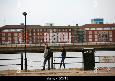 Hartlepool-GE2017.  Hartlepool Marina. Stockfoto