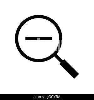 Verkleinern Sie, Symbol, Wahrzeichen auf weißem Hintergrund. Vektor Designikonen. Stock Vektor