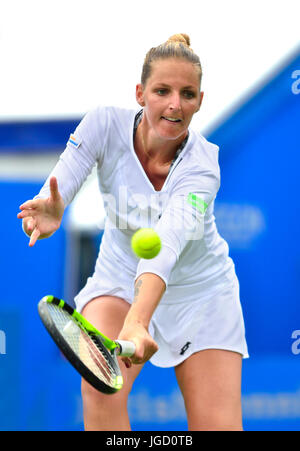 Kristyna Pliskova (Tschechisch) spielen bei den Aegon International 2017, Eastbourne Stockfoto