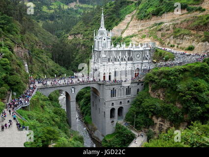 Las Lajas Heiligtum im Süden von Kolumbien Stockfoto