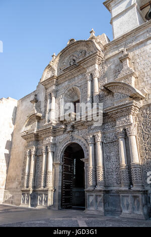 Yanahuara Kirche / Kirche San Juan Bautista de Yanahuara - Arequipa, Peru Stockfoto