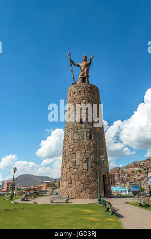 Inka Pachacutec Denkmal - Cusco, Peru Stockfoto