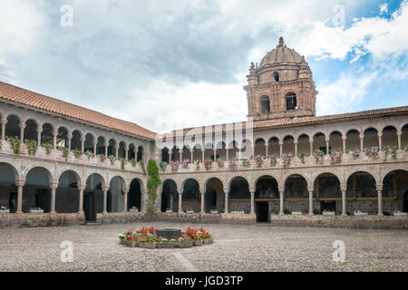 Kloster von Santo Domingo Hof Qoricancha Inka Ruinen - Cusco, Peru Stockfoto