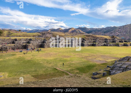 Saqsaywaman oder Sacsayhuaman Inka Ruinen - Cusco, Peru Stockfoto