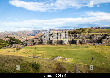 Saqsaywaman oder Sacsayhuaman Inka Ruinen - Cusco, Peru Stockfoto