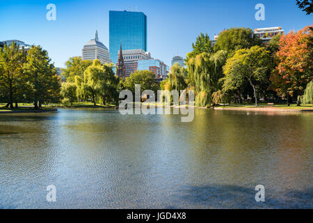 Herbst in der Boston Public Garden Stockfoto