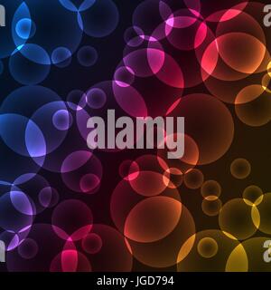 Kreise Bokeh mit farbenfrohen abstrakten Hintergrund, Lager Vektor Stock Vektor