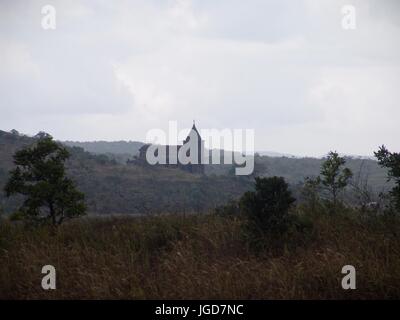 Scenic Bokor Hill Station auf Bokor Berg in Preah Monivong National Park Kampot Kambodscha das französische Kolonialreich in Indochina vergangener Tage Stockfoto