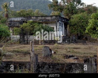 Scenic Bokor Hill Station auf Bokor Berg in Preah Monivong National Park Kampot Kambodscha das französische Kolonialreich in Indochina vergangener Tage Stockfoto