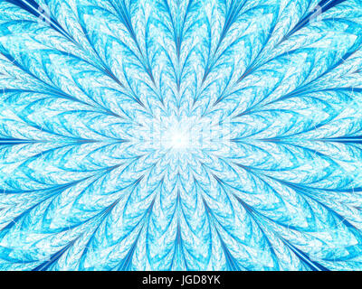 Blume oder Schneeflocke - generiert abstrakt Digital Bild Stockfoto