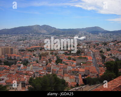 Rot-Marseille Dächer von oben Stockfoto