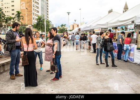 Gastronomia, Roosevelt-Platz, Satyrianas 2015, 20/11, Hauptstadt, Center, São Paulo, Brasilien. Stockfoto