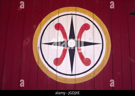 Scheune mit Hex Symbole, Berks County, Pennsylvania Stockfoto