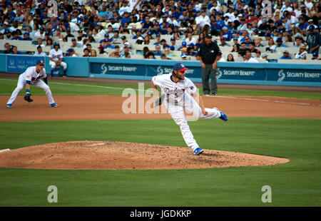 Dodger Krug Clayton Kershaw im Dodger Stadium Stockfoto